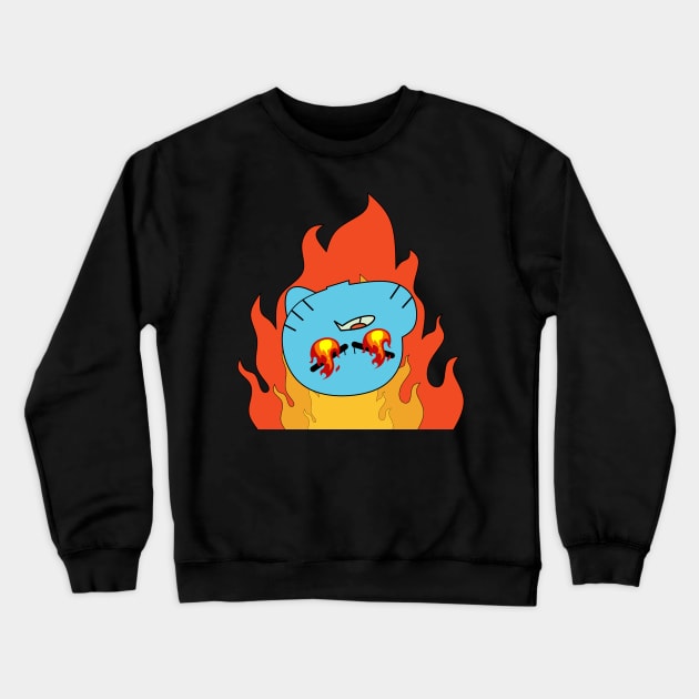 Angry Gumball Crewneck Sweatshirt by Vectraphix